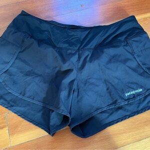 Patagonia women’s strider pro black running shorts